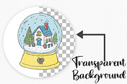 Cute Yellow Christmas Clipart, an Illustration by Canvas Craft (Thumbnail 4 of 8)