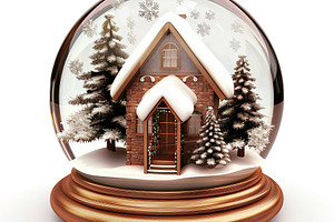 A snow globe filled with water, an Abstract Photo by Imaginarium