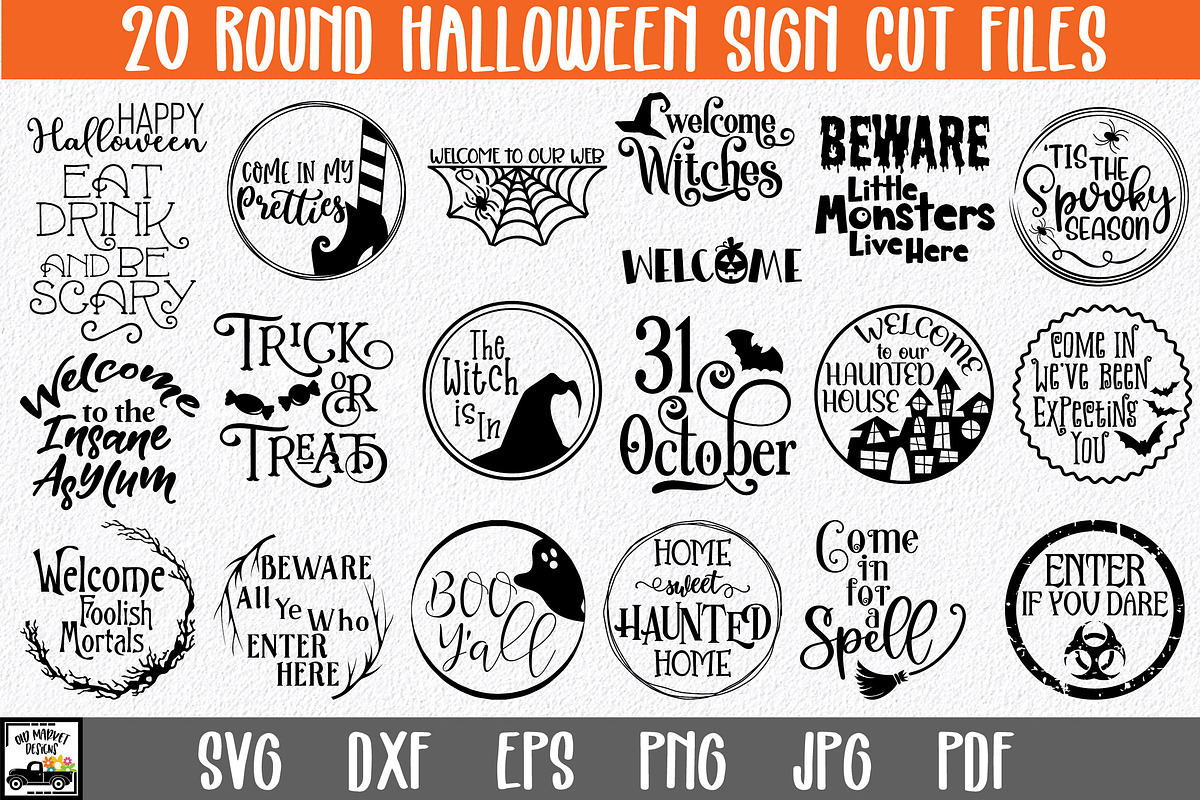 Halloween Door Signs SVG Bundle, an Illustration by OldMarket Designs (Photo 10 of 10)