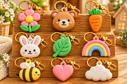 9 Adorable Keychain 3D STL, an Object 3D Model by Layerology (Thumbnail 1 of 3)