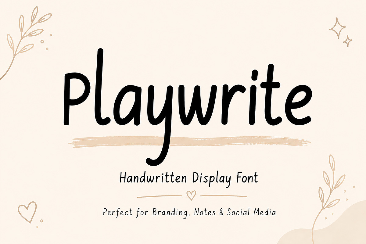 Playwrite, a Handwritten Font by Wow Magic (Photo 3 of 6)