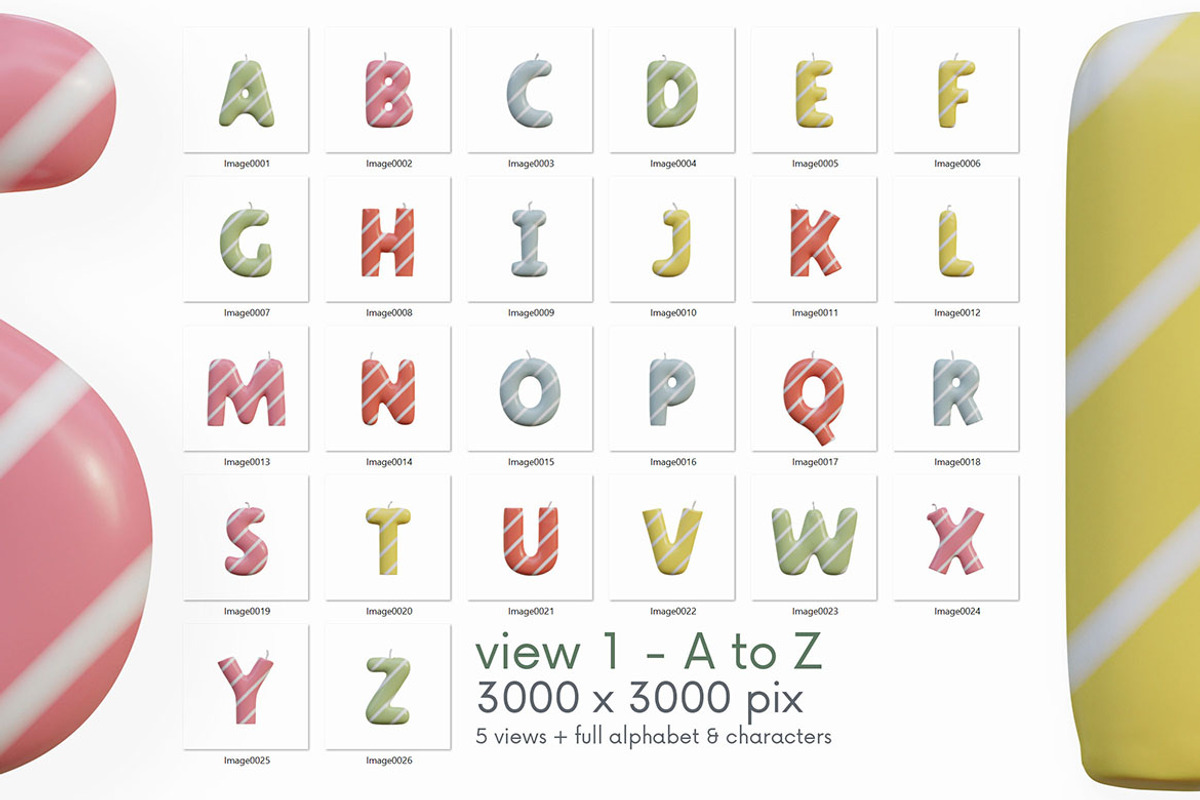 Birthday Candle - 3D Lettering, a Graphic by MIIM (Photo 6 of 8)