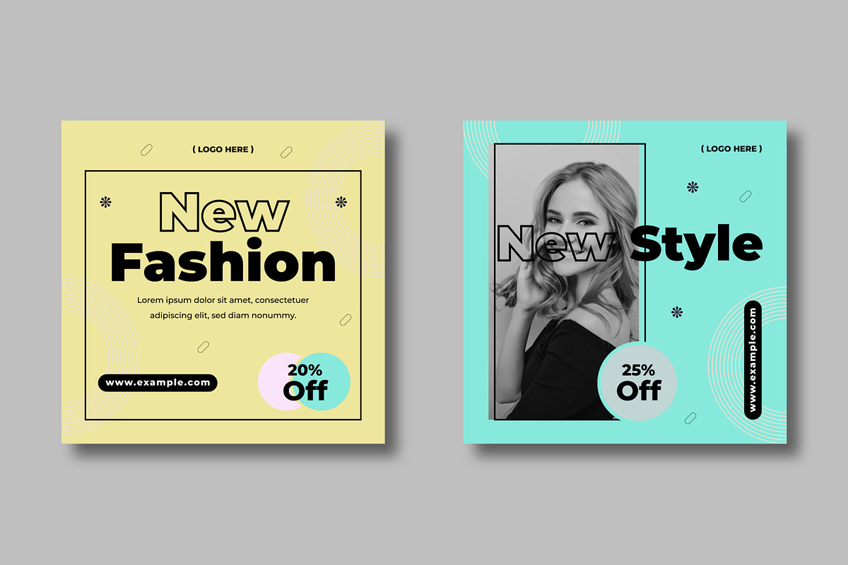Modern Fashion Social Media Template, a Social Media Template by MightyDesign (Photo 3 of 8)