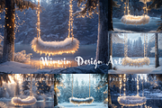 Winter Forest Swing Digital Backdrop, a Background Photo by Winwin Design Art (Thumbnail 3 of 7)