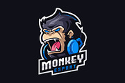 Monkey Mascot Esport Logo, a Branding & Logo Template by prps.std (Thumbnail 2 of 3)