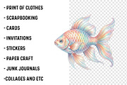 Preppy Glitter Fish PNG, a Transportation Illustration by SinaCreation (Thumbnail 3 of 9)