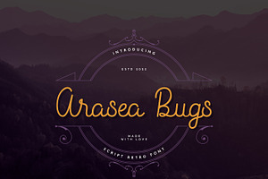 Arasea Bugs Script Handwritten