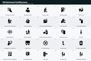 100 Restroom Facility Icons, a Solid Icon by Symbolic Language (Thumbnail 3 of 6)