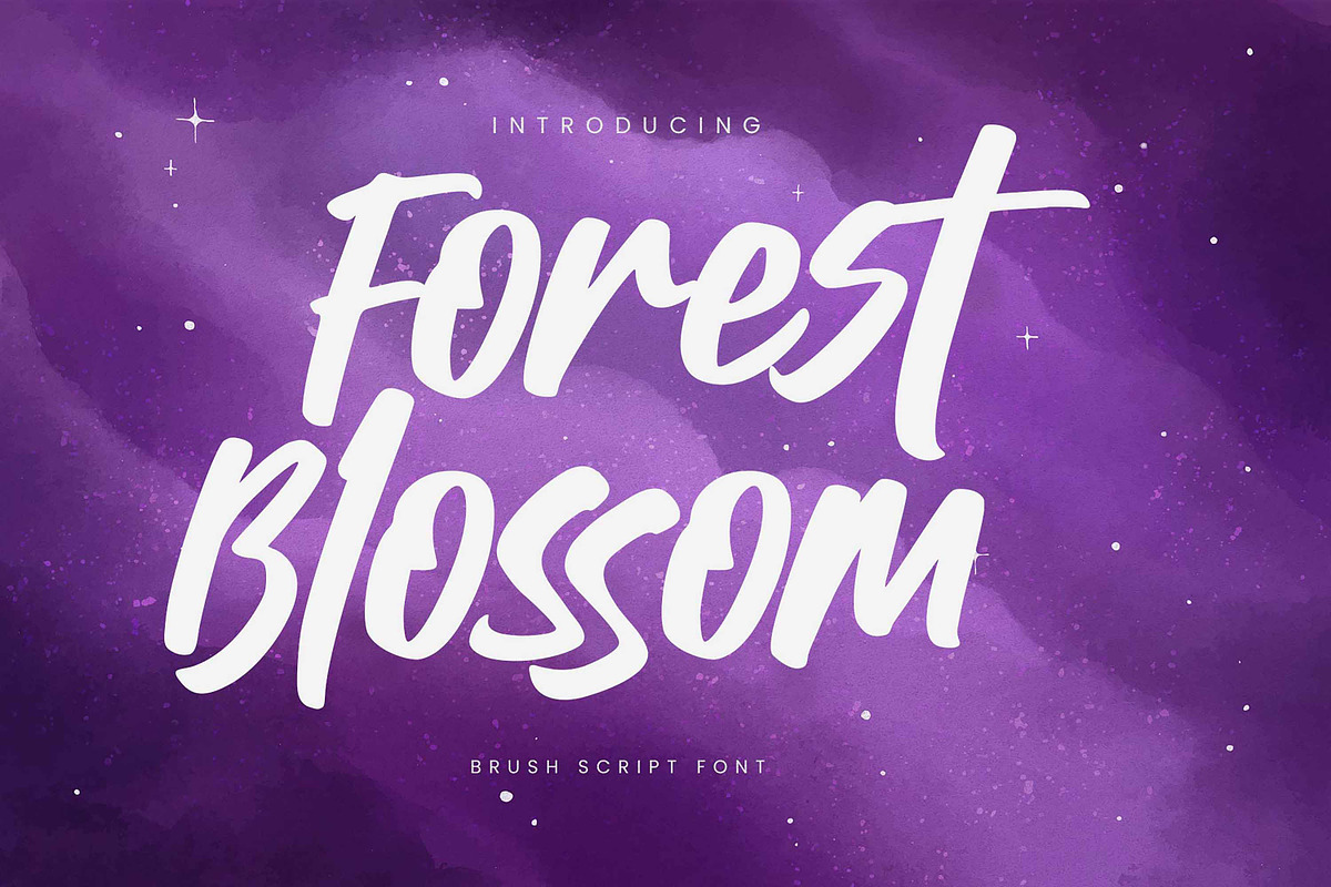 Forrest Blossom – Quick Brush Font, a Handwritten Font by Gassstype (Photo 1 of 8)
