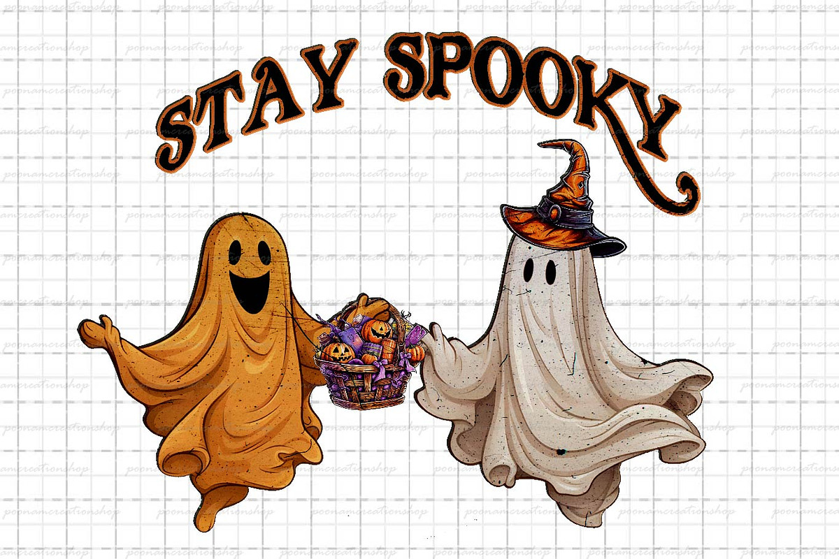 Halloween Ghost Png Sublimation, an Object Graphic by Little Mango