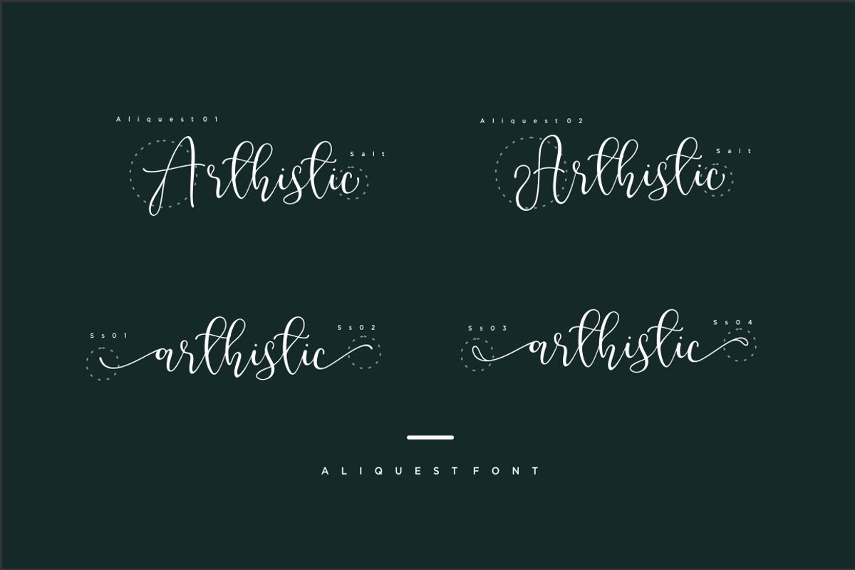 Aliquest Script Font preview 4