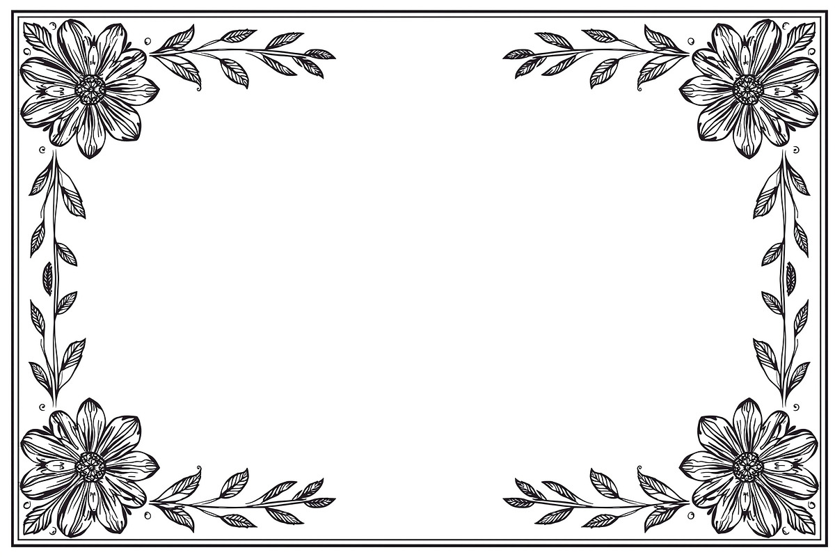 Elegant Floral Border Vector Set, an Illustration by Gfx_Store (Photo 4 of 9)