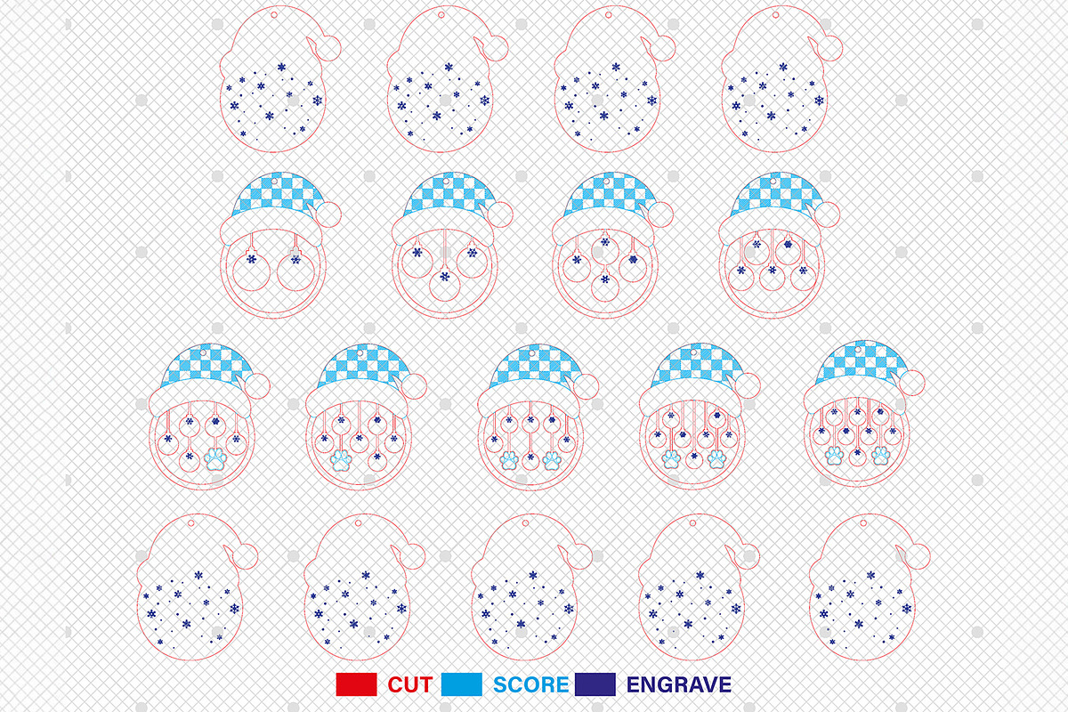 Personalized Santa Hat Family Svg, a Pattern Graphic by Lasercutiny (Photo 2 of 2)