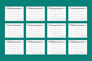 2027 Vector Monthly Calendar Planner, a Texture Illustration by mikhailmorosin