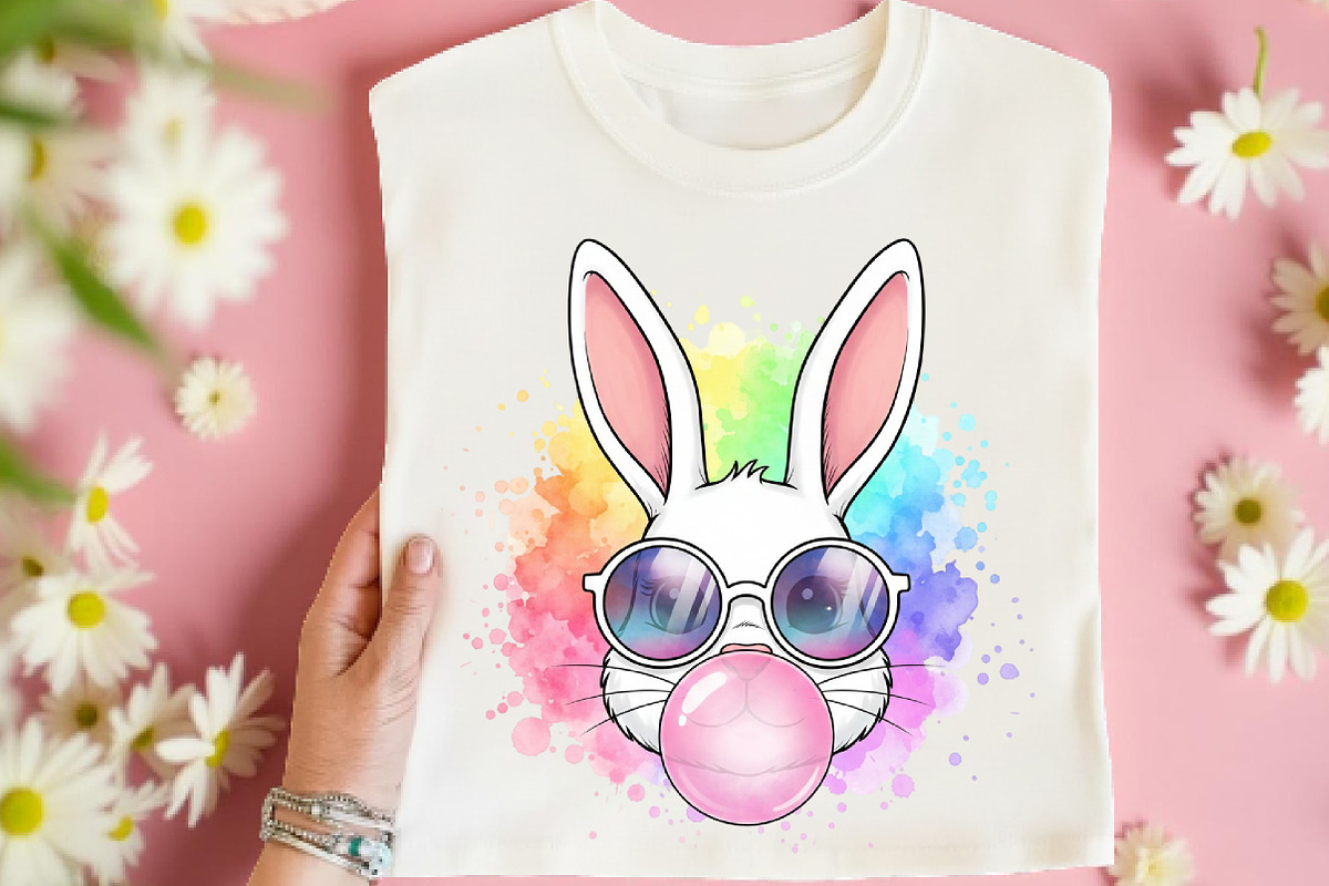 Retro Easter Bunny PNG, an Illustration by DreamArtGraphic (Photo 4 of 4)