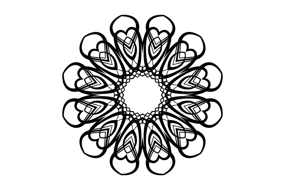 Elegant Mandala Line Art Collection, a Decorative Illustration by NJ Himel (Photo 8 of 101)
