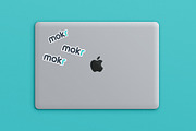 Logo Die Cut Sticker Mockup, a Merchandise Mockup by Mokr (Thumbnail 2 of 5)