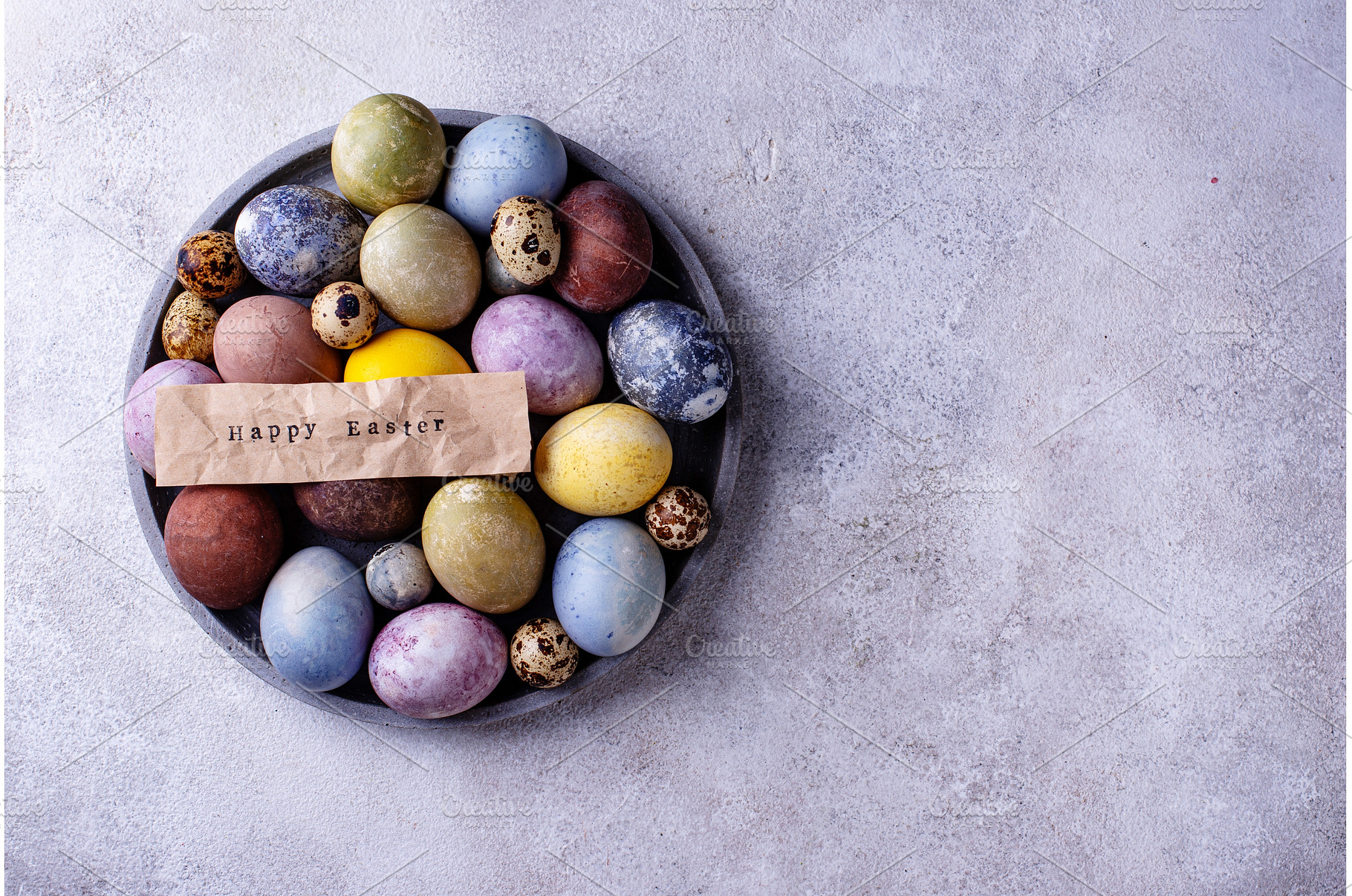Easter eggs paint with natural dye, a Holiday Photo by Yulia Furman