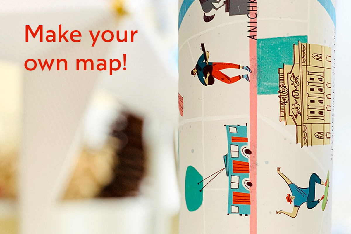 Illustrated map of St. Petersburg, a Person Illustration by Dina_Ruzha (Photo 10 of 10)
