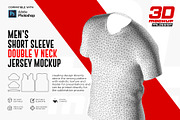 3D Double V-Neck Raglan Jersey SS, a Shirt Mockup by Mildstudio (Thumbnail 8 of 10)