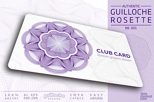 Guilloche Rosette No. 001