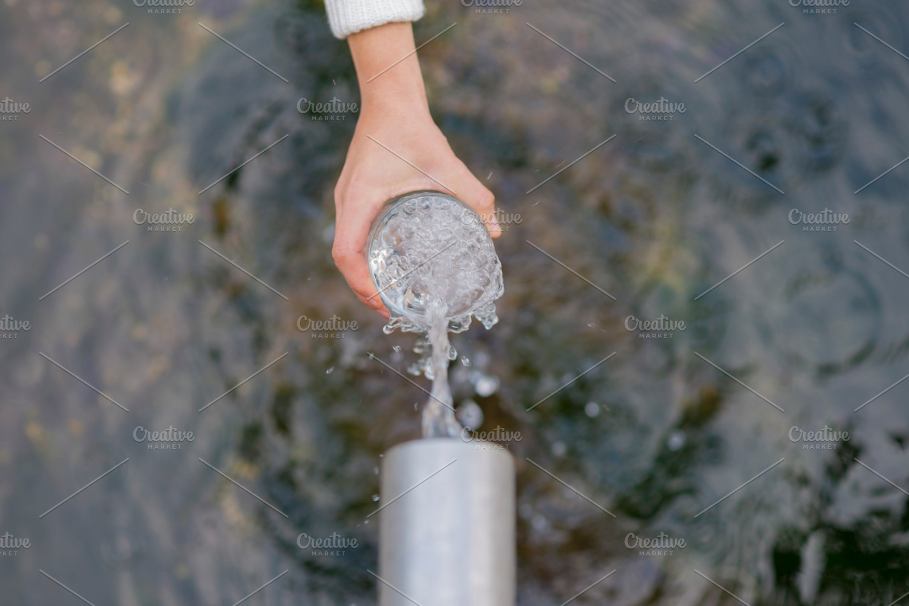 Fresh water containing clean, clean water, and container fill, a Nature Photo by Josfor photos