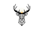 Artistic Geometric Deer Head Bundle, an Illustration by yasushie (Thumbnail 17 of 31)
