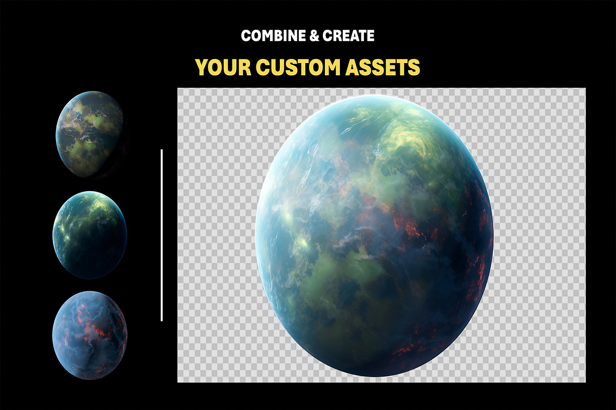 300+ PNG Cutout Planets, an Object Graphic by Mikel Blazgad (Photo 6 of 9)
