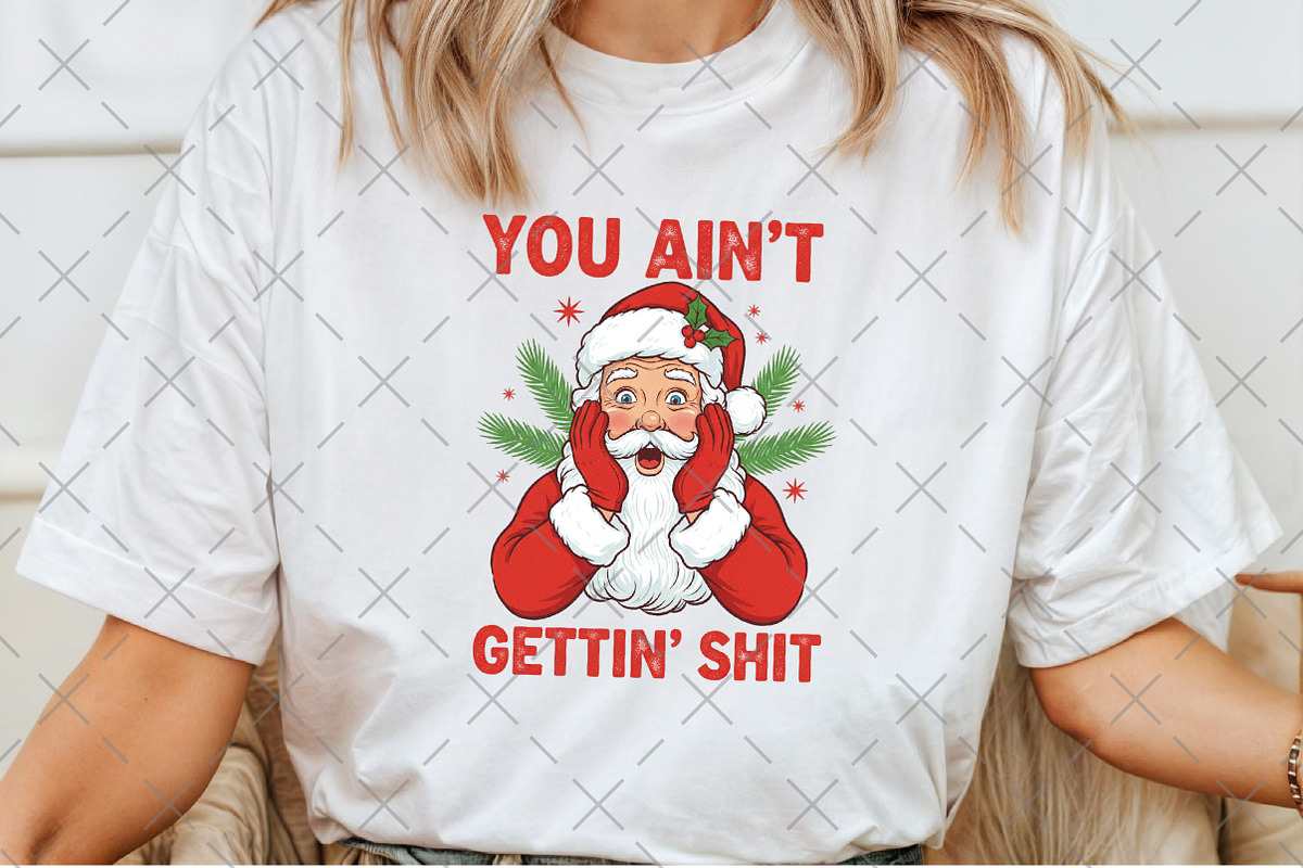 Vintage Santa You Ain't Gettin Shit, an Illustration by Craft Nest (Photo 5 of 6)