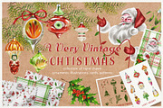 Very Vintage Christmas Collection, a Seasonal Illustration by ArtPavo (Thumbnail 1 of 11)