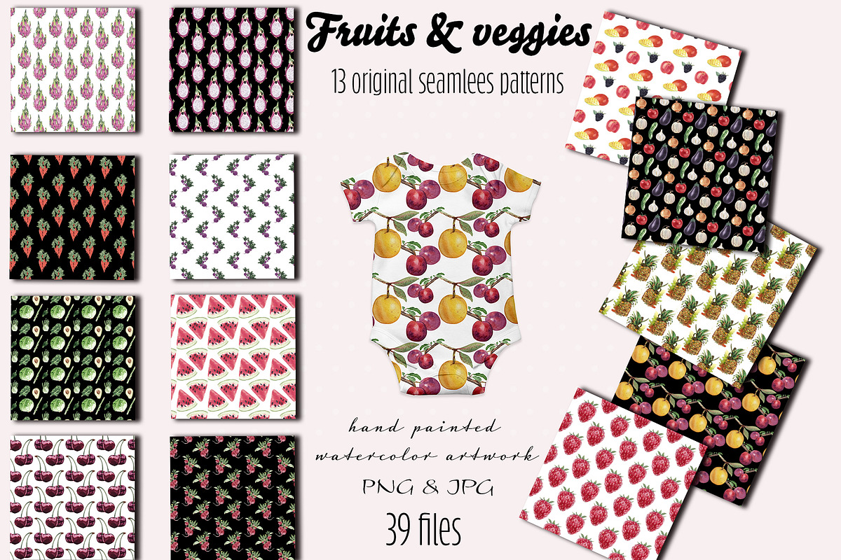 Fruits & vegetables garden alphabet, a Decorative Illustration by Visual Animal (Photo 8 of 13)