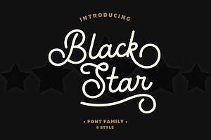 Black Star, a Script Font by Larin Type Co.