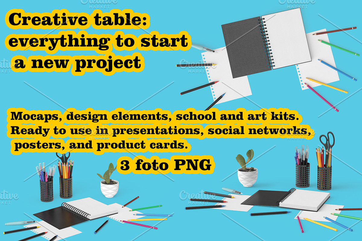Creative Art Mockup, a Pens & Pencil Mockup by Tempera (Photo 1 of 3)
