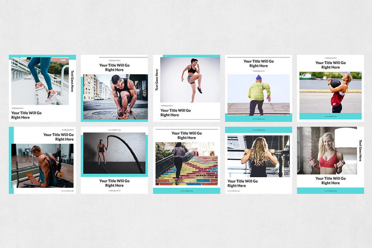 Fitness Instagram Posts, a Social Media Template by Social Corner Graphics (Photo 7 of 8)