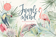 JUNGLE WIND Watercolor set, an Animal Illustration by Lemaris (Thumbnail 1 of 9)