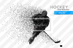 Silhouette of a hockey player, a Person Illustration by Matrosovv