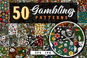 50 Gambling patterns, a Pattern Graphic by DGIM studio (Thumbnail 1 of 6)