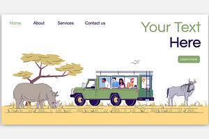 Safari Tour Landing Page Template