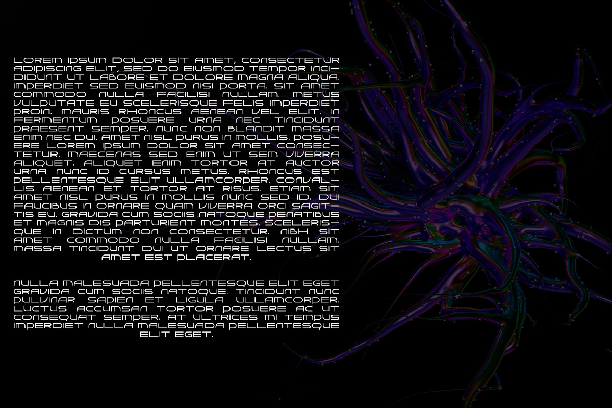 Biomesh - Tech Display Font, a Font by saintricchi (Photo 2 of 6)