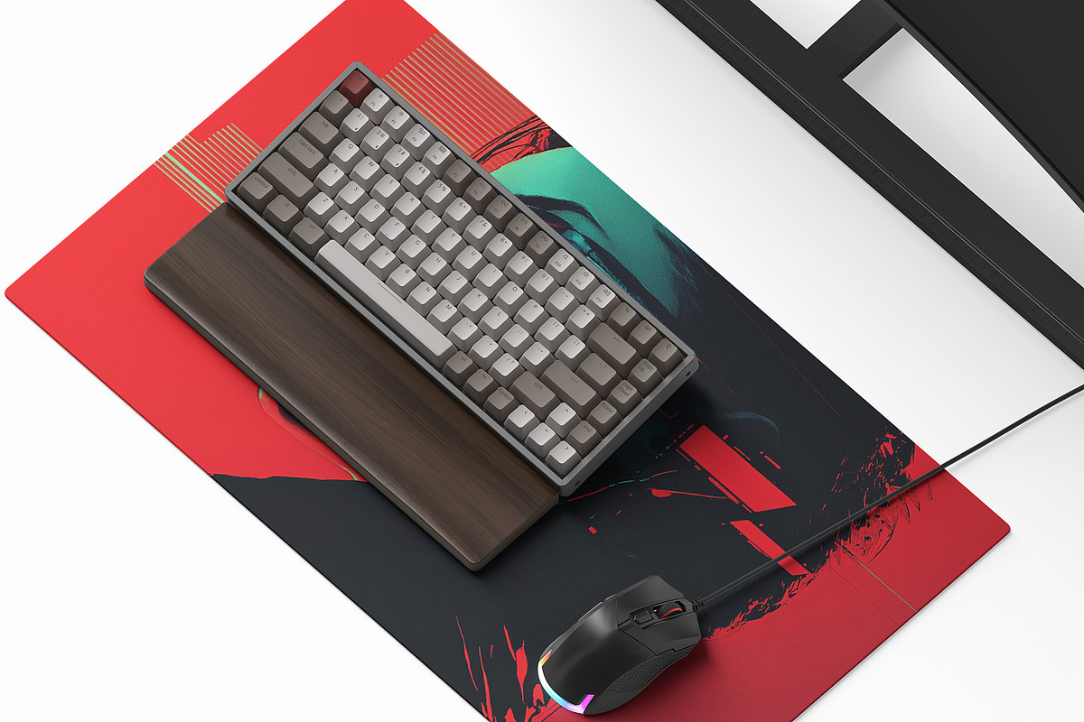 Desk mat mockup 6 PSD fully editable, a Household Mockup by GraphicVil (Photo 8 of 9)