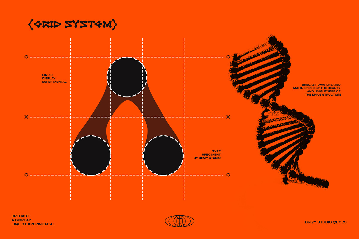 Bredast - Experimental Liquid Font, a Sans Serif Font by Drizy (Photo 4 of 9)