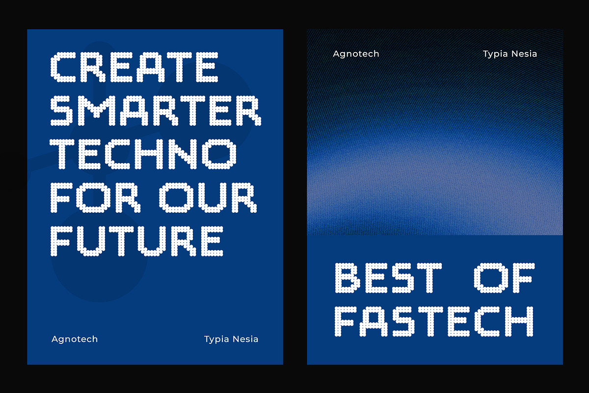 Agnotech - Futuristic Dot Pixel Sans, a Sans Serif Font by Typia Nesia (Photo 12 of 12)