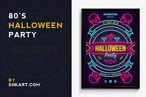 Vintage Halloween Party Poster
