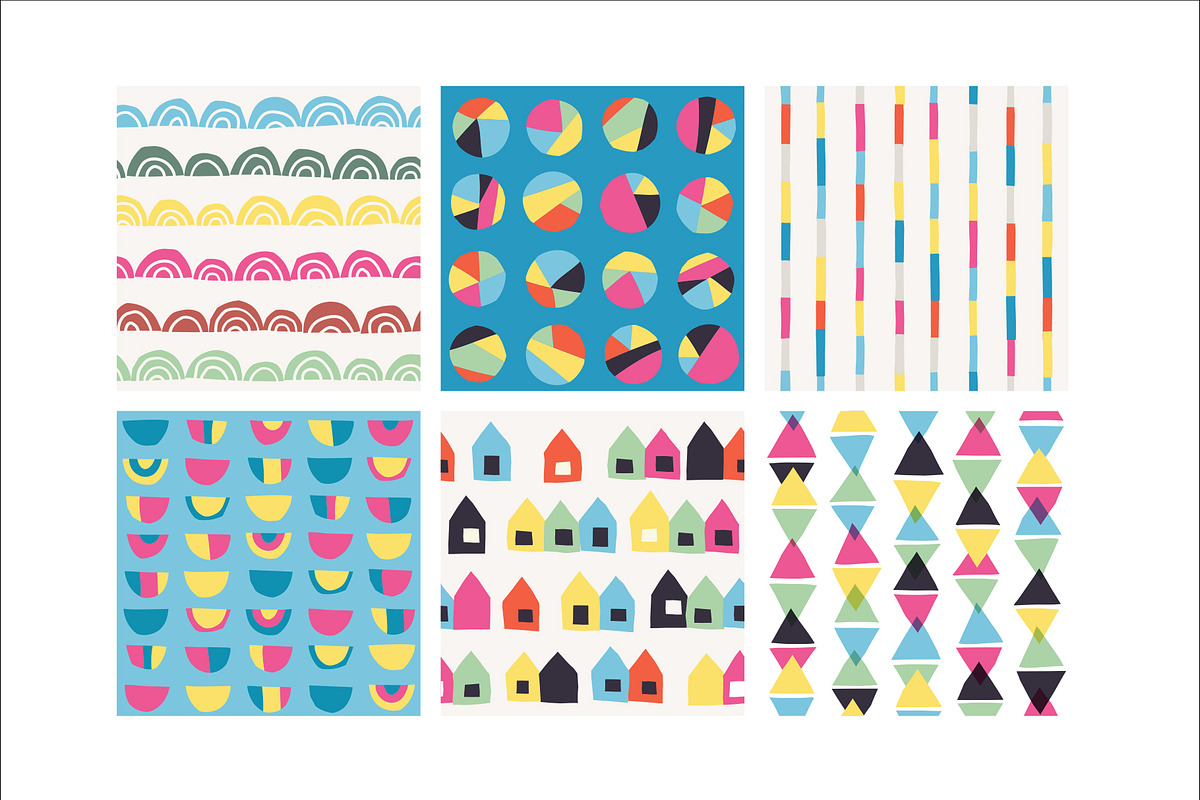 Color geometric seamless patterns, a Pattern Graphic by Magnia (Photo 7 of 9)