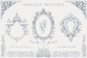Baroque fine art clipart collection, an Illustration by Sensual Art (Thumbnail 1 of 12)