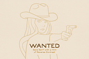 Wanted, a Sans Serif Font by MEG BURK CHOI (Thumbnail 1 of 3)