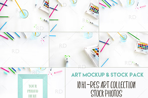 Styled Stock Photography: Art Pack, a Print Template by RissDesign