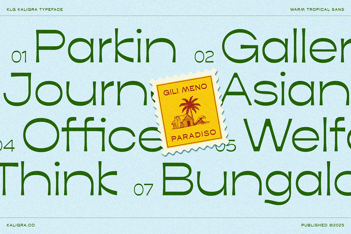 Kaligra Tropicana Sans, a Sans Serif Font by Kaligra.co (Photo 3 of 22)