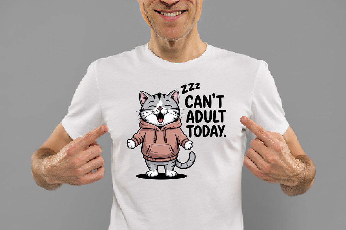 Funny Lazy Cat Sarcastic Sassy Adult, an Illustration by Daily.Designs (Photo 3 of 5)
