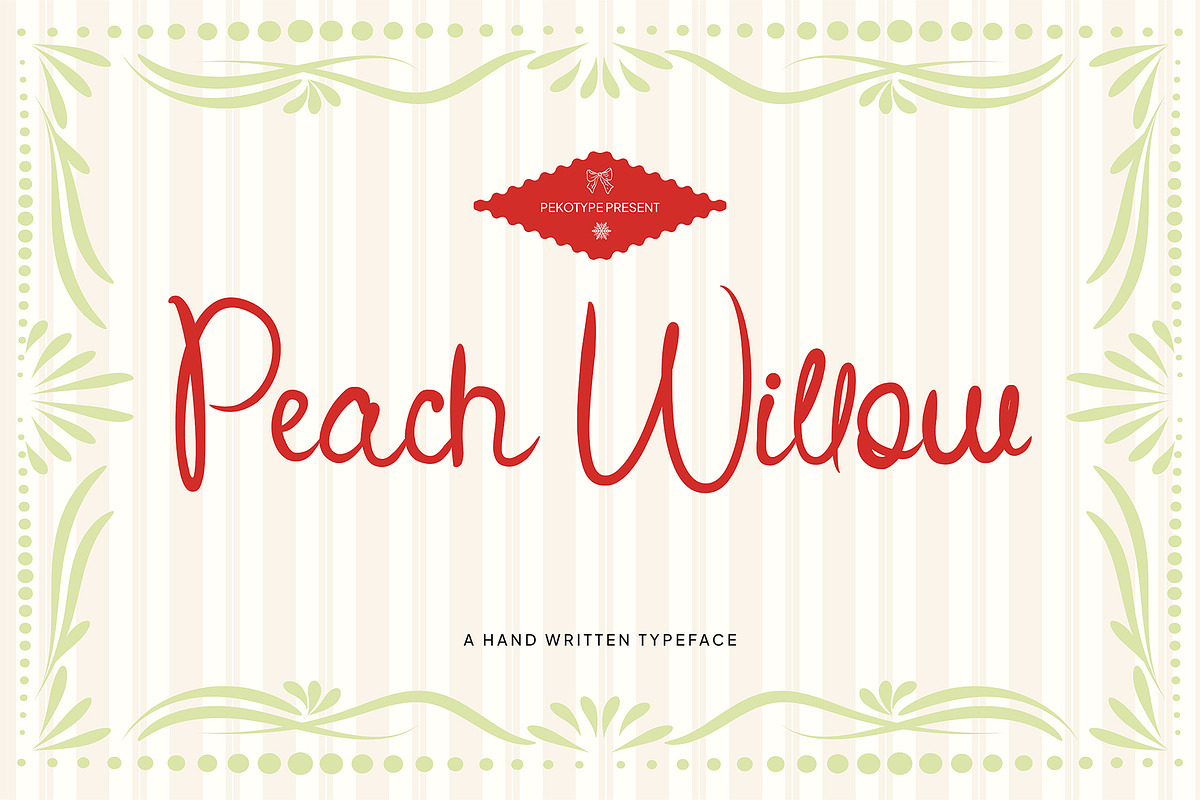 Peach Willow - Cute Handwritten Font, a Font by Pekotype (Photo 1 of 15)
